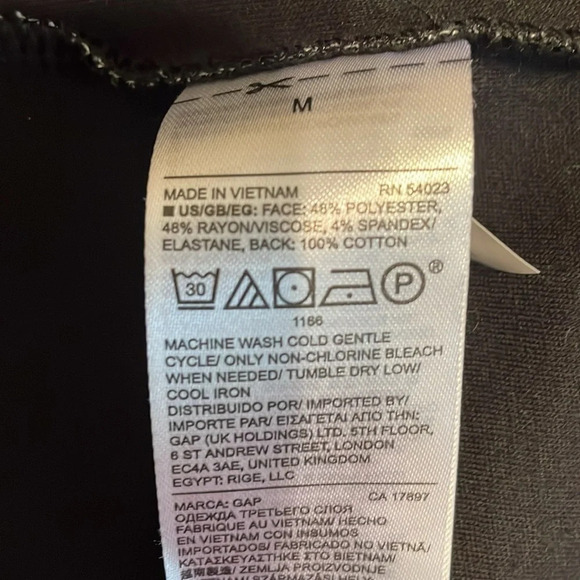 Gap women’s Medium blazer jacket coat black grey business stretch long sleeve - Picture 6 of 7